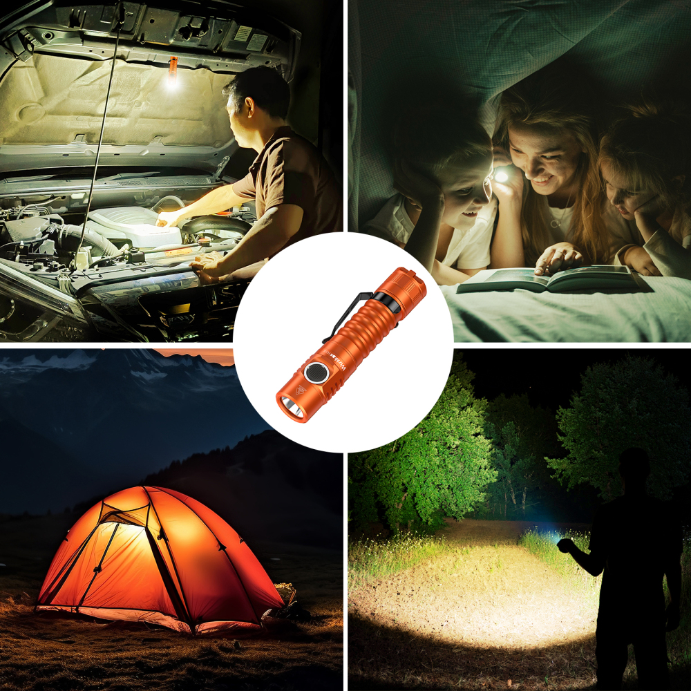 【Father's Day Engraving】Wurkkos FC11C Nichia 519A Powerful 18650 Flashlight, USB C Rechargeable,Buck Circuit 1200Lumens with Magnetic Tail
