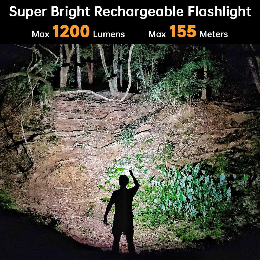 【Father's Day Engraving】Wurkkos FC11C Nichia 519A Powerful 18650 Flashlight, USB C Rechargeable,Buck Circuit 1200Lumens with Magnetic Tail