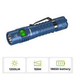Wurkkos FC11C Nichia 519A Powerful 18650 Flashlight, USB C Rechargeable,Buck Circuit 1200Lumens with Magnetic Tail