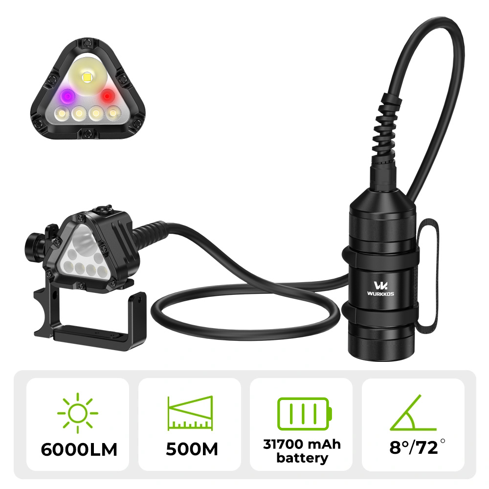 【New Release】Wurkkos D1 Technical Canister Dive Light &ndash; 6000 Lumens, 500m Beam Distance, 150m Depth Rated, Up to 32H Runtime & Precision