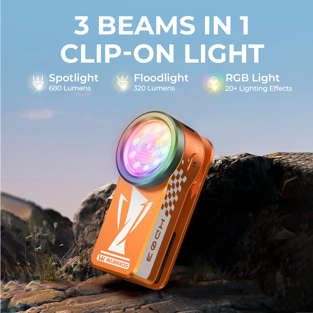 【Release on 6/11 EDT】Wurkkos HD03 Football Fan Edition – 680LM USB-C Rechargeable EDC Clip Light with 95 CRI Floodlight, RGB LEDs & Magnetic Base
