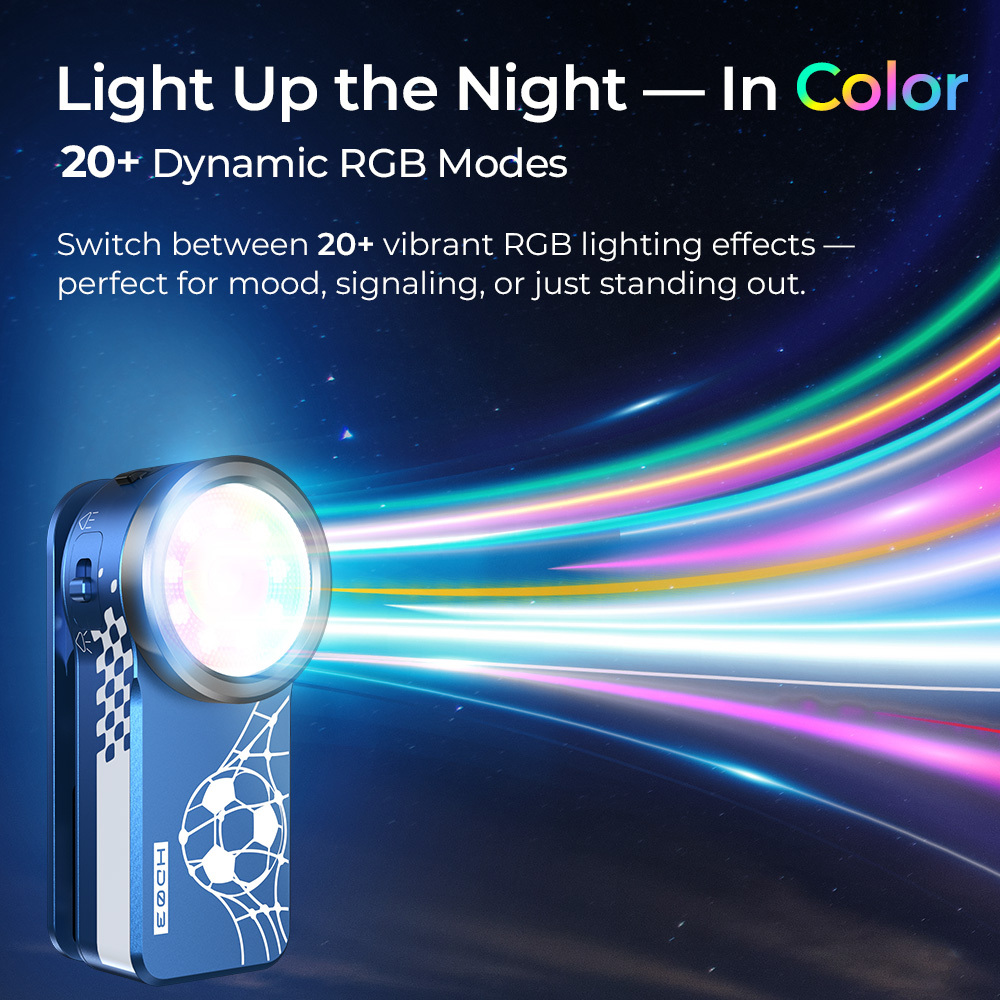 【Release on 6/11 EDT】Wurkkos HD03 Football Fan Edition – 680LM USB-C Rechargeable EDC Clip Light with 95 CRI Floodlight, RGB LEDs & Magnetic Base