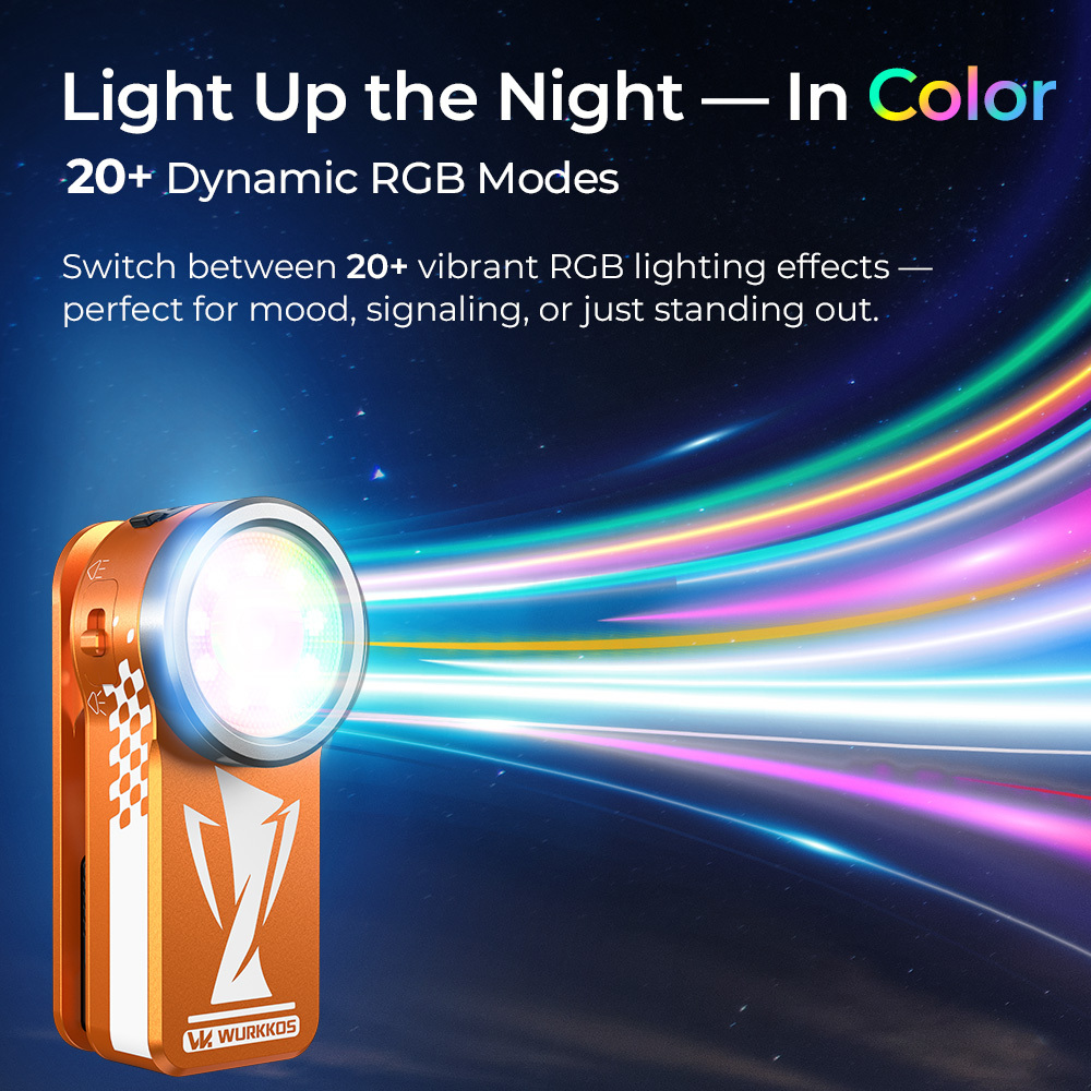 【Release on 6/11 EDT】Wurkkos HD03 Football Fan Edition – 680LM USB-C Rechargeable EDC Clip Light with 95 CRI Floodlight, RGB LEDs & Magnetic Base