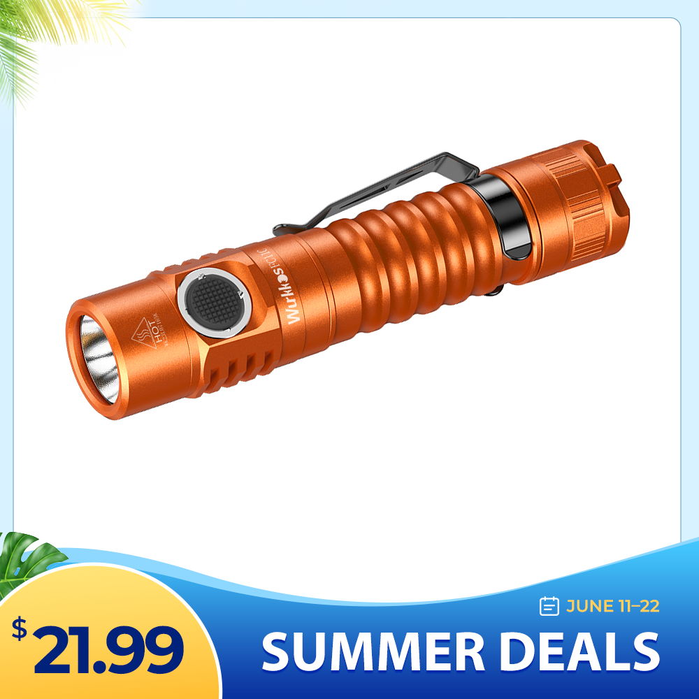 Wurkkos FC11C Nichia 519A Powerful 18650 Flashlight, USB C Rechargeable,Buck Circuit 1200Lumens with Magnetic Tail