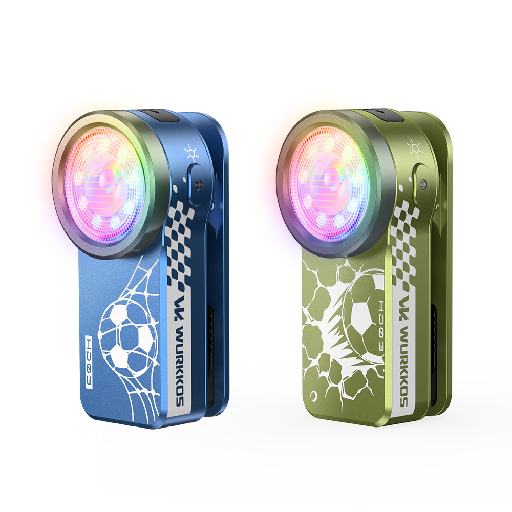 【Release on 6/11 EDT】Wurkkos HD03 Football Fan Edition – 680LM USB-C Rechargeable EDC Clip Light with 95 CRI Floodlight, RGB LEDs & Magnetic Base
