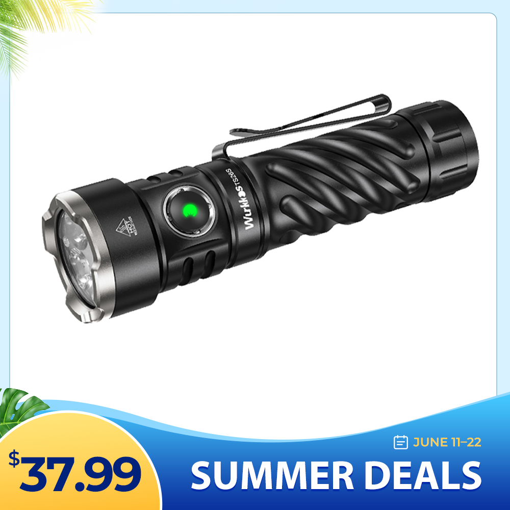 Wurkkos TS26S EDC Flashlight, 4*519A Leds with CRI 90+,max output 3100 lumens 191M, waterproof IPX8＆Boost driver