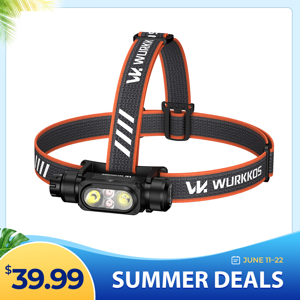 【New Release】Wurkkos HD17 Powerful Headlamp, 2500 Lumens, 220m Beam Distance, Spotlight Floodlight & Red Light,Constant Current Driver＆ Simple UI