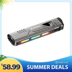 Wurkkos TD11 Smart OLED Tactical Flashlight, 3000LM 320M, Dual Tactical Tail Buttons, Boost Constant Current Driver