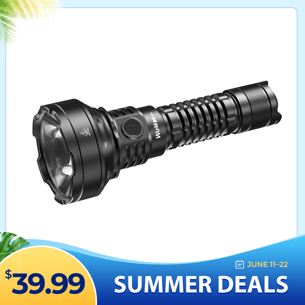 Wurkkos TD01C Tactical Flashlight | 1000m Beam Distance, USB-C