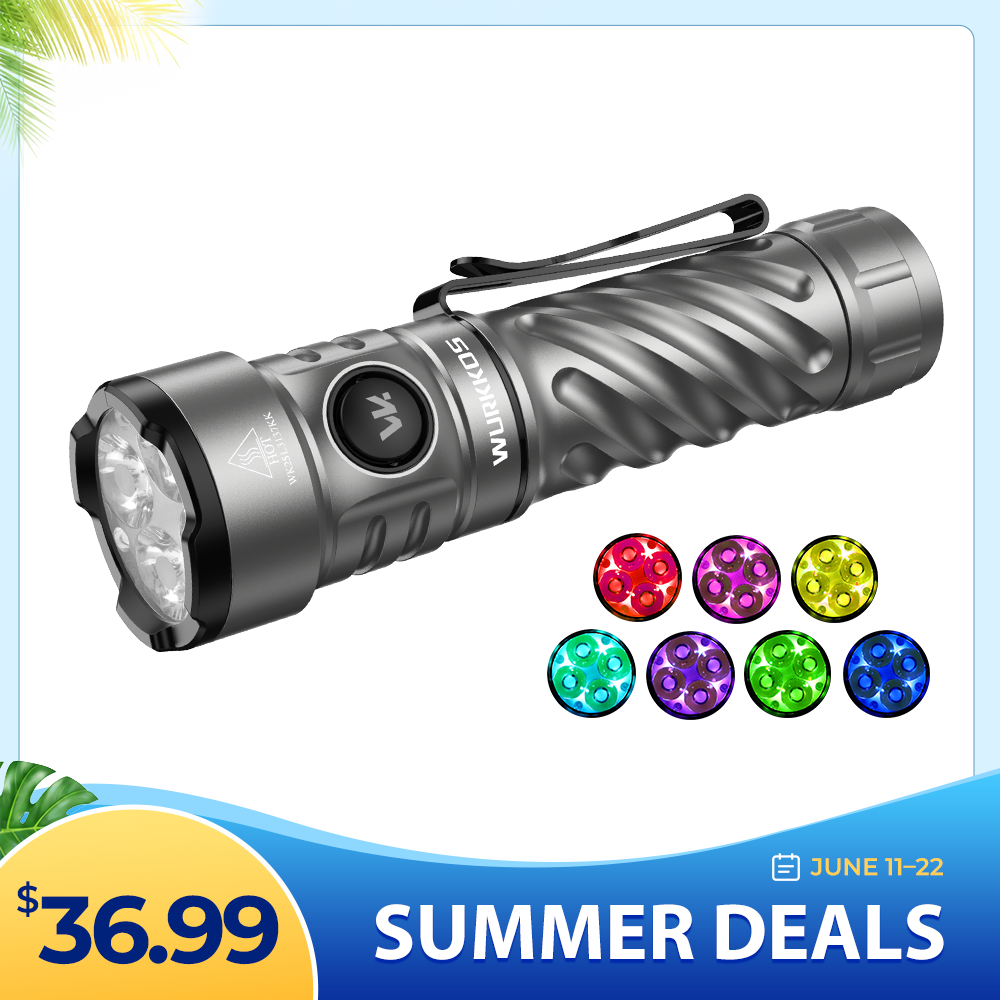 【New Release】Wurkkos TS26 Anduril EDC Flashlight, 3470 Lumens 197M, Boost driver, Reverse Charging＆IPX8, Magnetic tailcap