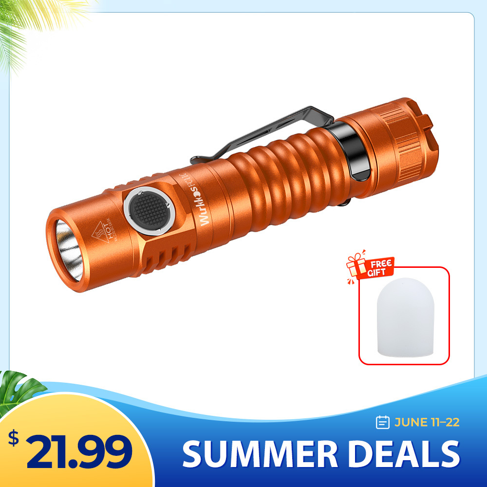 Wurkkos FC11C Nichia 519A Powerful 18650 Flashlight, USB C Rechargeable,Buck Circuit 1200Lumens with Magnetic Tail