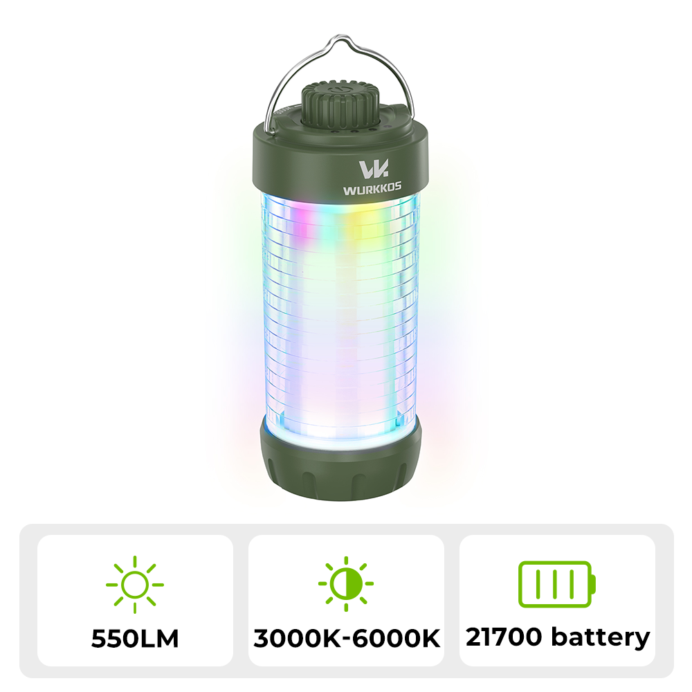 【New Release】 Wurkkos CL01 Camping Light with Adjustable Color Temperature & Power Bank | 500 Lumens + RGB Modes