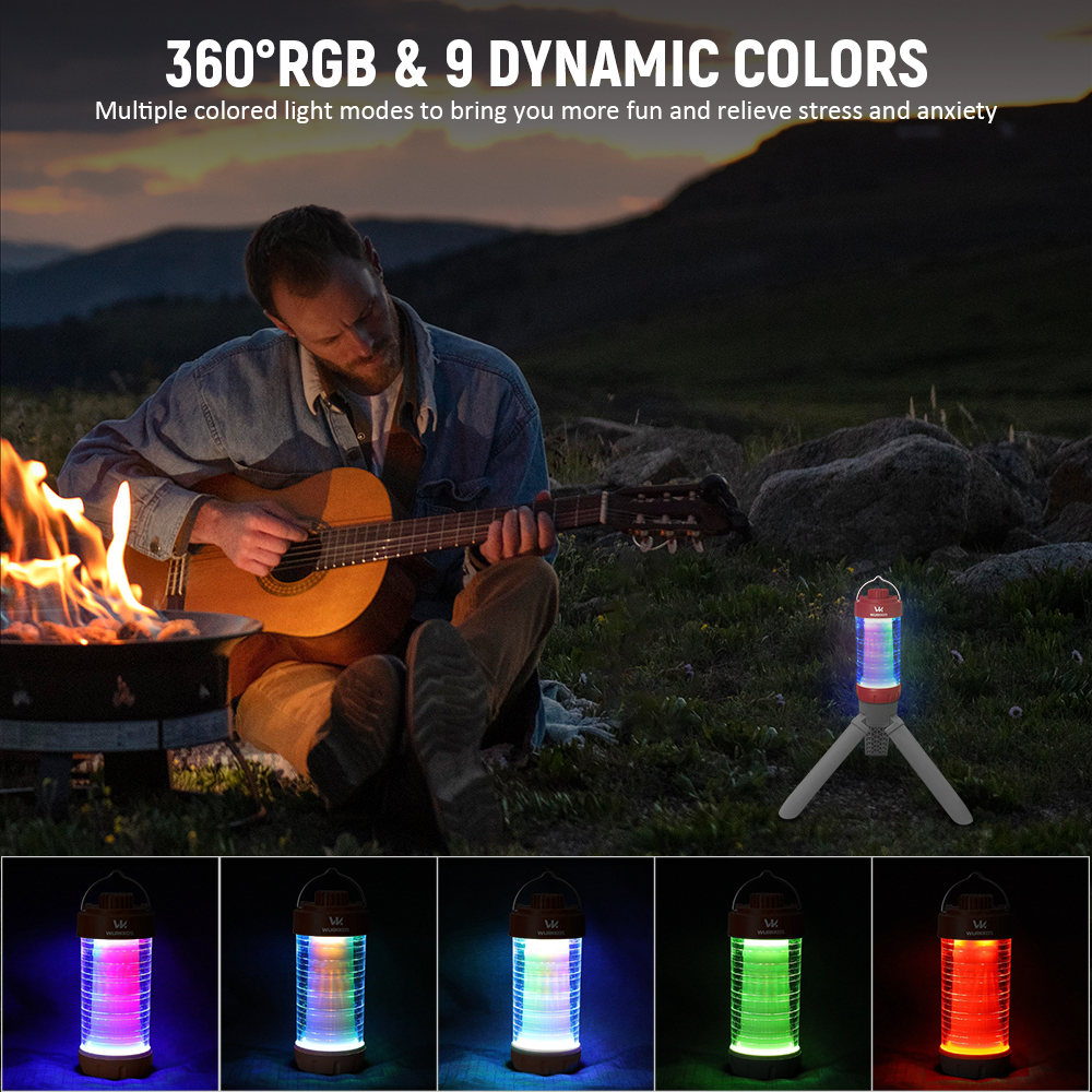 【New Release】 Wurkkos CL01 Camping Light with Adjustable Color Temperature/Power Bank/RGB Police Modes/Magnet Tail/21700 Battery Replaceable