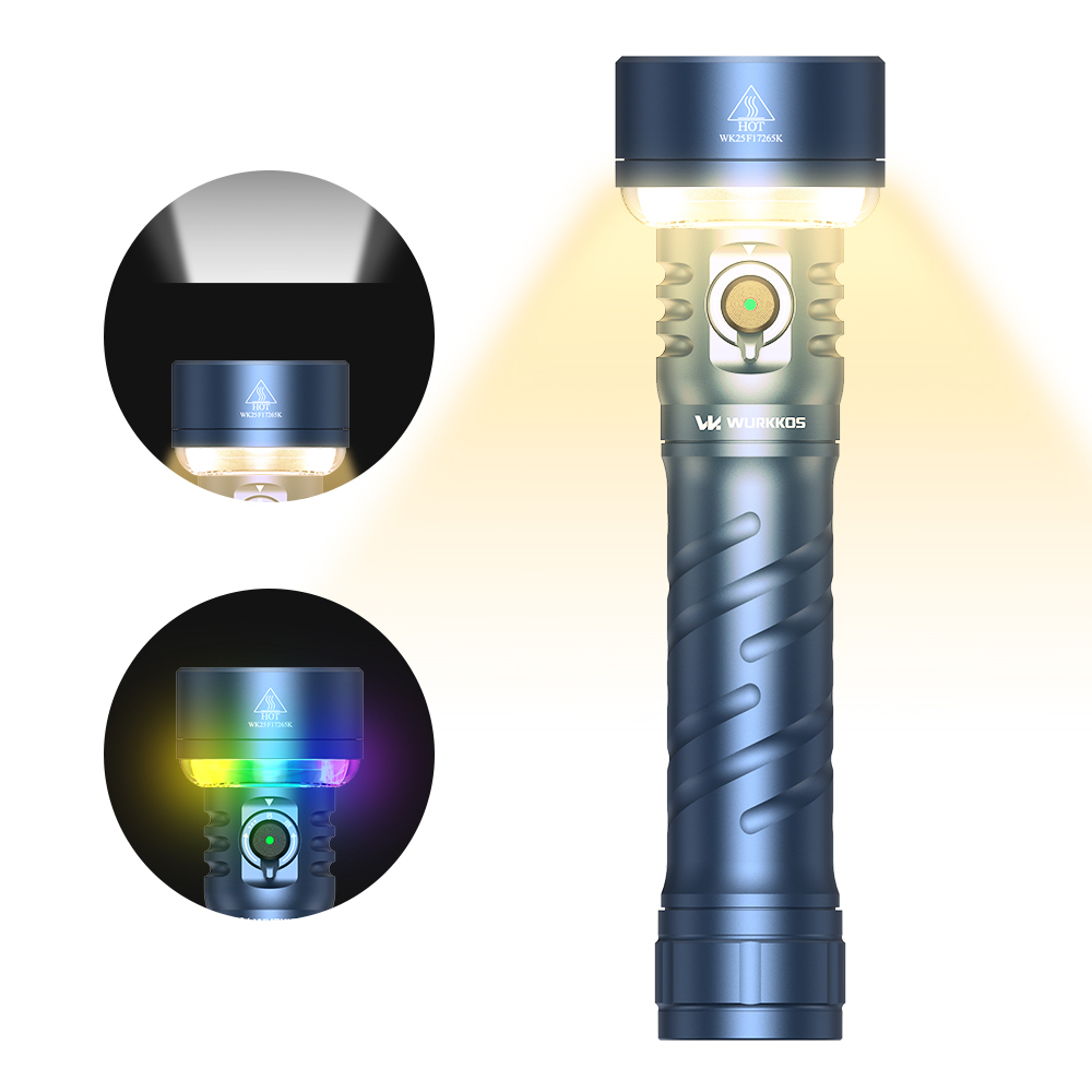 【Local Warehouse 】Wurkkos TS27 | 3200LM Super Bright Flashlight, 845m Throw, RGB Lighting, 3000–6000K Adjustable Color Temperature, 300-Hour Long Runtime, Reverse Charging Power Bank