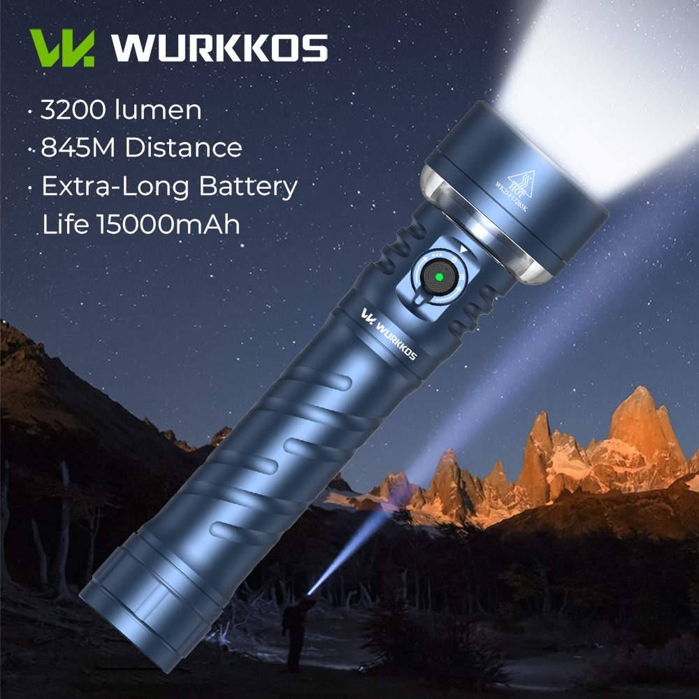 【Local Warehouse 】Wurkkos TS27 | 3200LM Super Bright Flashlight, 845m Throw, RGB Lighting, 3000–6000K Adjustable Color Temperature, 300-Hour Long Runtime, Reverse Charging Power Bank