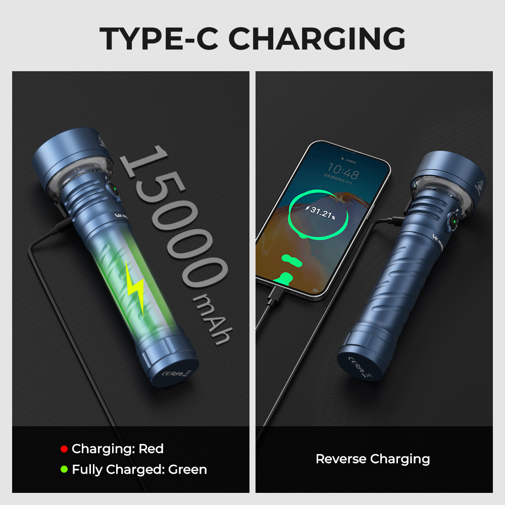 【Local Warehouse 】Wurkkos TS27 | 3200LM Super Bright Flashlight, 845m Throw, RGB Lighting, 3000–6000K Adjustable Color Temperature, 300-Hour Long Runtime, Reverse Charging Power Bank