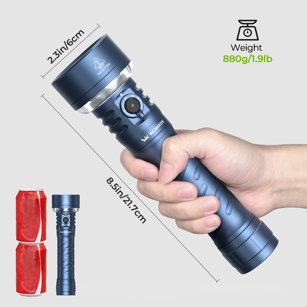 【Local Warehouse 】Wurkkos TS27 | 3200LM Super Bright Flashlight, 845m Throw, RGB Lighting, 3000–6000K Adjustable Color Temperature, 300-Hour Long Runtime, Reverse Charging Power Bank