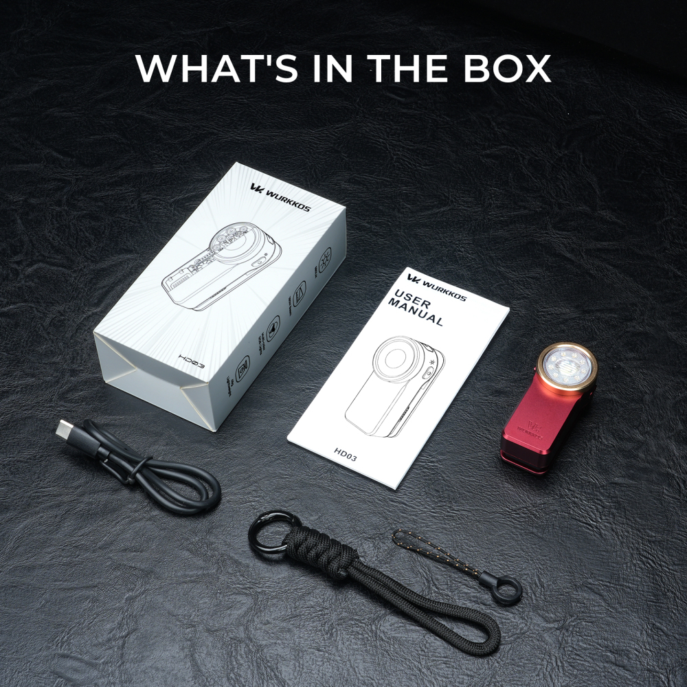 【 Local warehouse】Wurkkos HD03 Clip Light, 680LM USB C Rechargeable Pocket Flashlight, with Spotlight/Floodlight(95 CRI)/RGB Lights/Magnet Inside/ IPX6 Waterproof