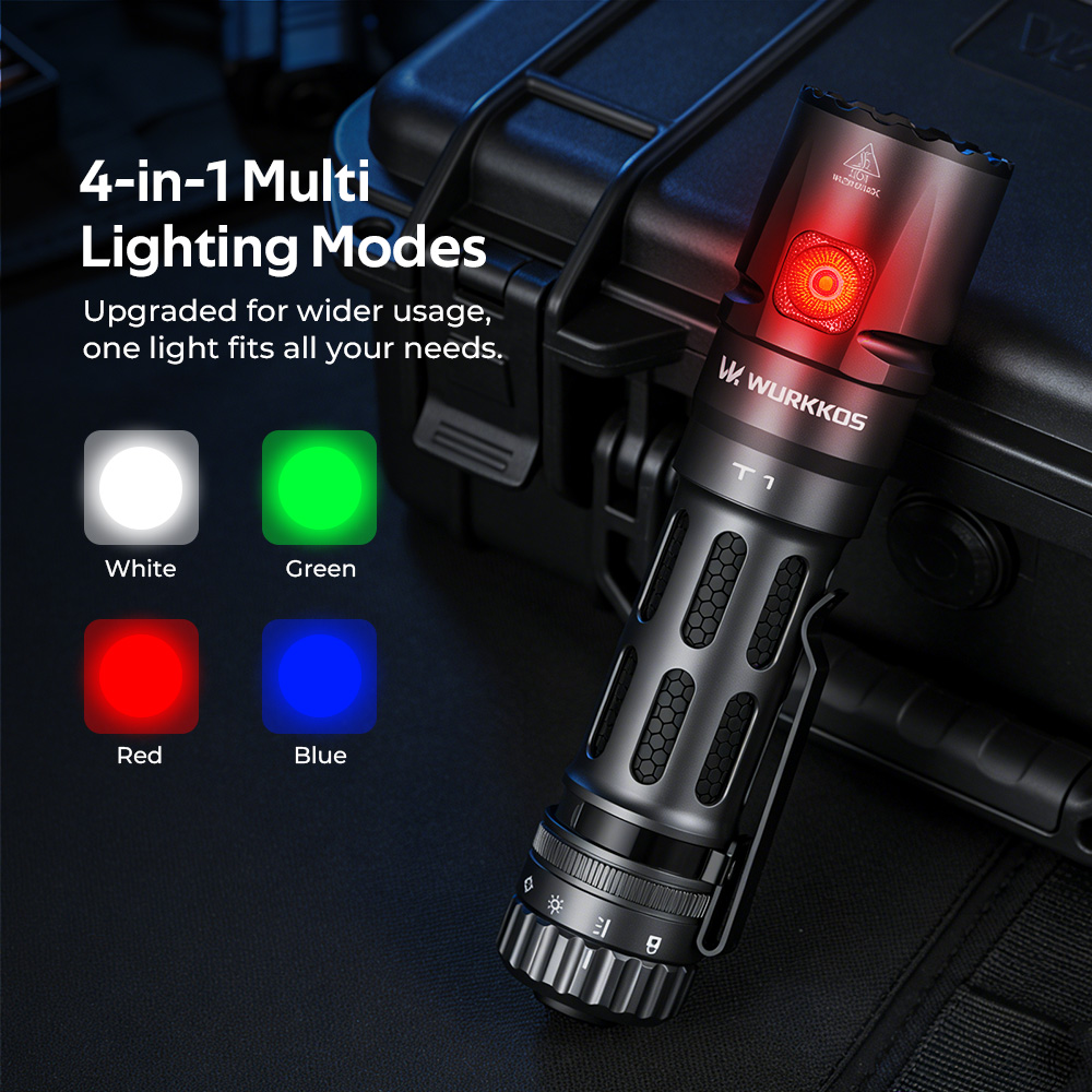 Wurkkos T1 タクティカルライト 充電式 5500ルーメン IPX8防水 Wurkkos T1 Tactical Utility Flashlight | 5500 Lumens, 415m Throw