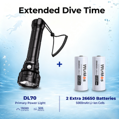 DL70 + 2 Extra 26650 Batteries