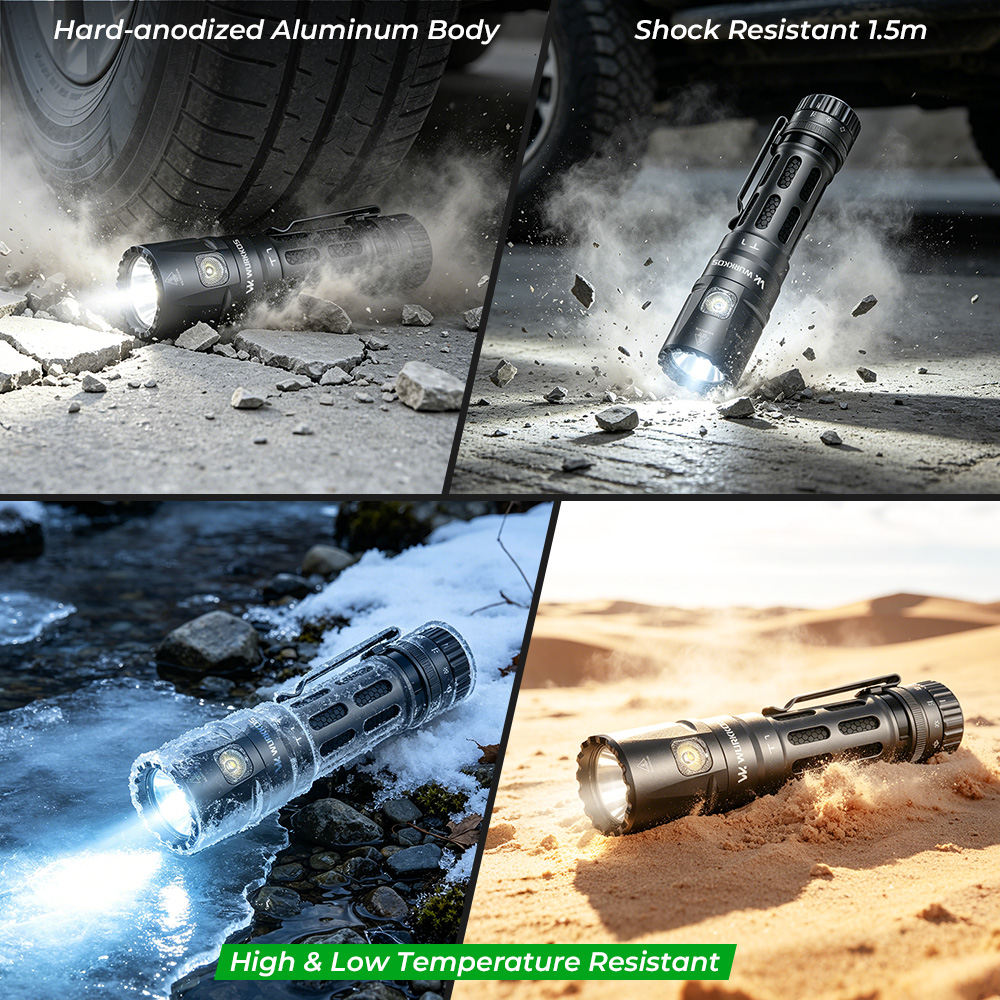 Wurkkos T1 Tactical Utility Flashlight | 5500 Lumens, 415m Throw