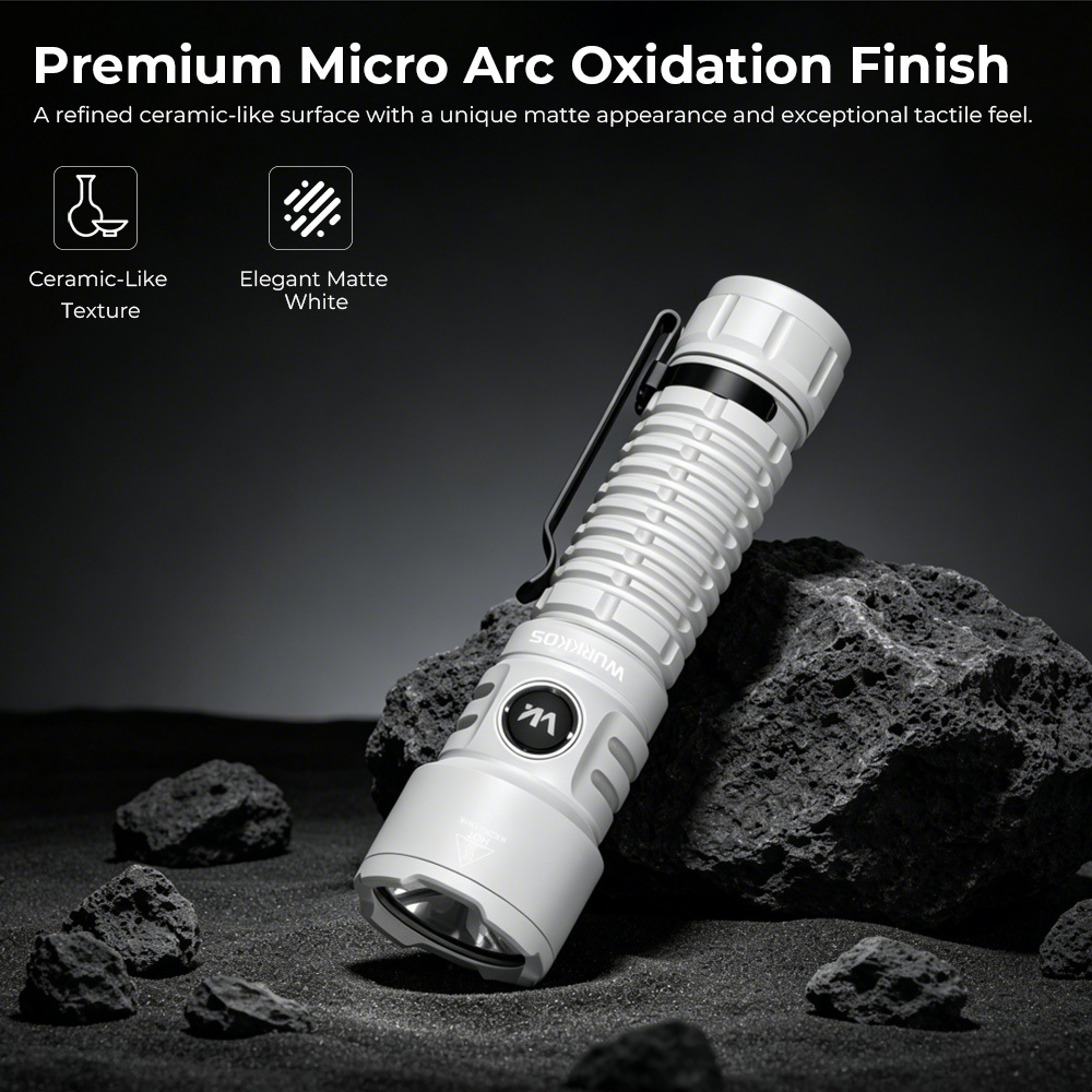 Wurkkos TS28 3200 Lumens EDC Flashlight, Ultra Long Range 506m, Stainless Steel Bezel, Magnetic Tail, IPX8,21700 Battery Included