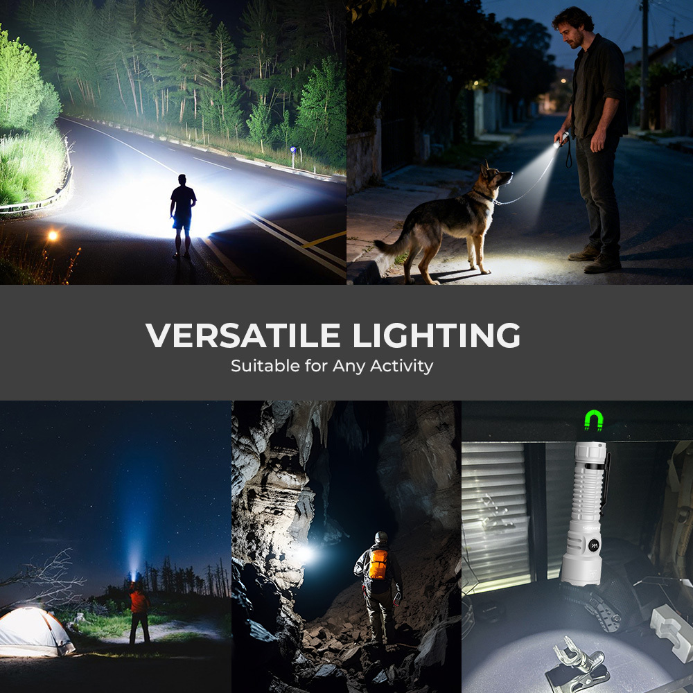 Wurkkos TS28 3200 Lumens EDC Flashlight, Ultra Long Range 506m, Stainless Steel Bezel, Magnetic Tail, IPX8,21700 Battery Included
