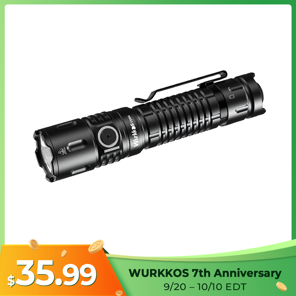 Wurkkos TS23 21700 Tactical Flashlight XHP70.3 HI LED 5000Lm Torch
