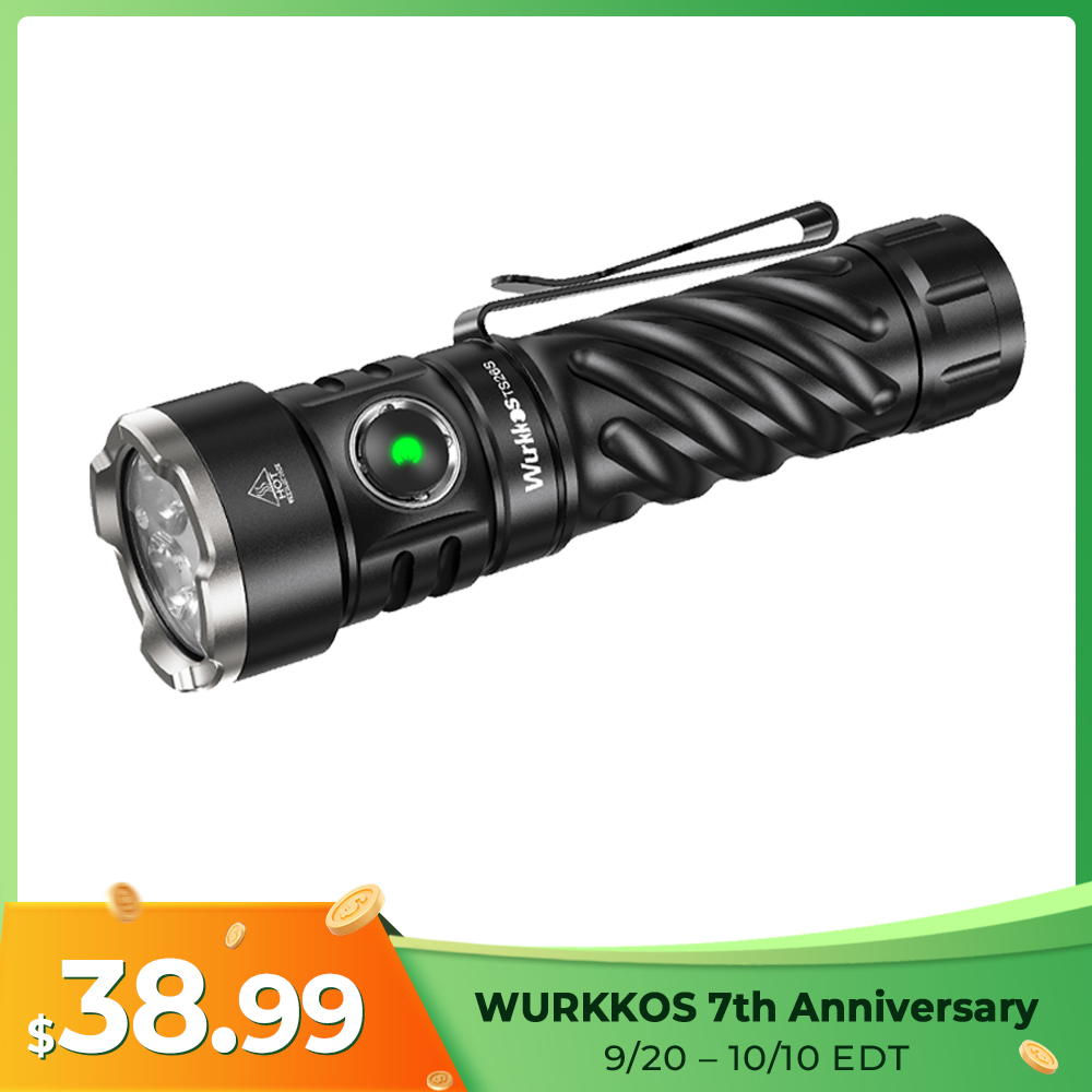 Wurkkos TS26S EDC Flashlight, 4*519A Leds with CRI 90+,max output 3100 lumens 191M, waterproof IPX8＆Boost driver