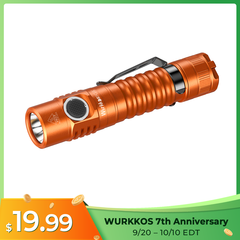 Wurkkos FC11C Nichia 519A Powerful 18650 Flashlight, USB C Rechargeable,Buck Circuit 1200Lumens with Magnetic Tail