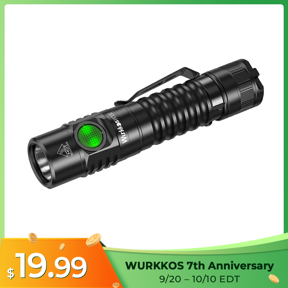 Wurkkos FC11C Nichia 519A Powerful 18650 Flashlight, USB C Rechargeable,Buck Circuit 1200Lumens with Magnetic Tail