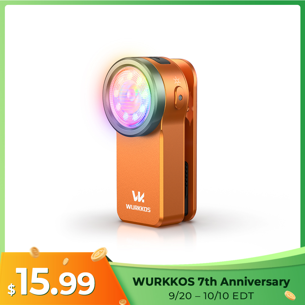 Wurkkos HD03 iF Design Award Clip Light – 680LM USB‑C Rechargeable EDC Flashlight with Spotlight, Floodlight (95 CRI), RGB, Magnet & Constant Current Driver
