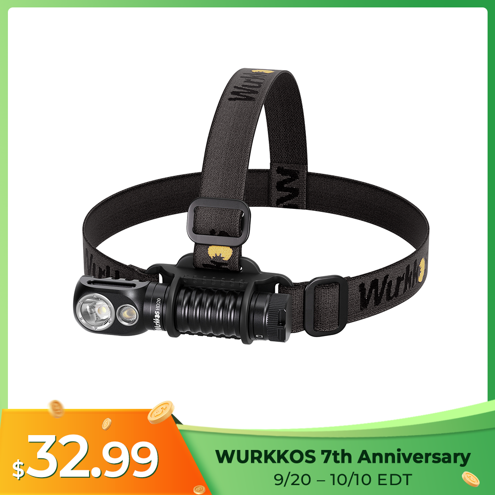 HD20 USB C Rechargeable Headlamp 21700 Flashlight 2000lm Dual LED LH351D and XPL with Magnetic Tail