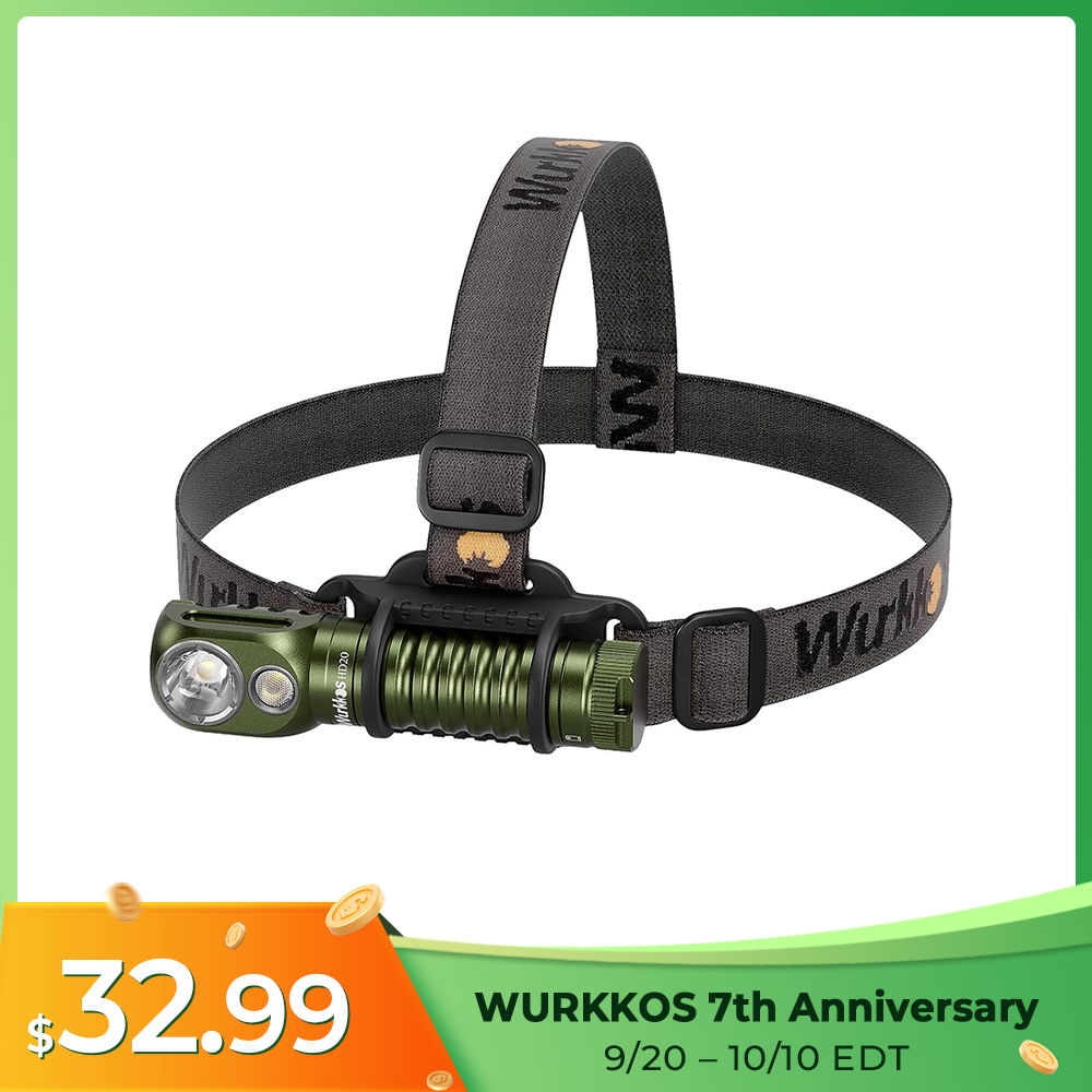 HD20 USB C Rechargeable Headlamp 21700 Flashlight 2000lm Dual LED LH351D and XPL with Magnetic Tail