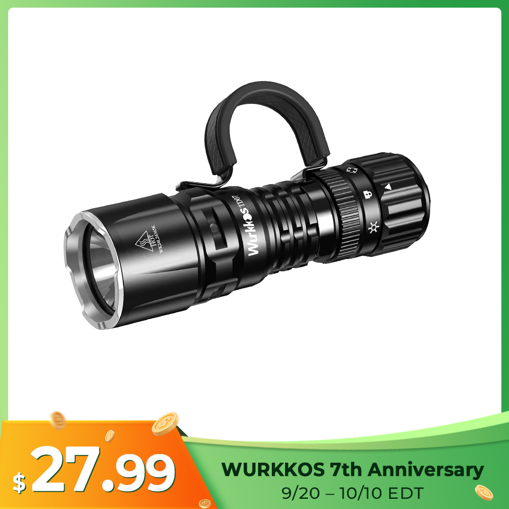 Wurkkos TS23 21700 Tactical Flashlight XHP70.3 HI LED 5000Lm Torch