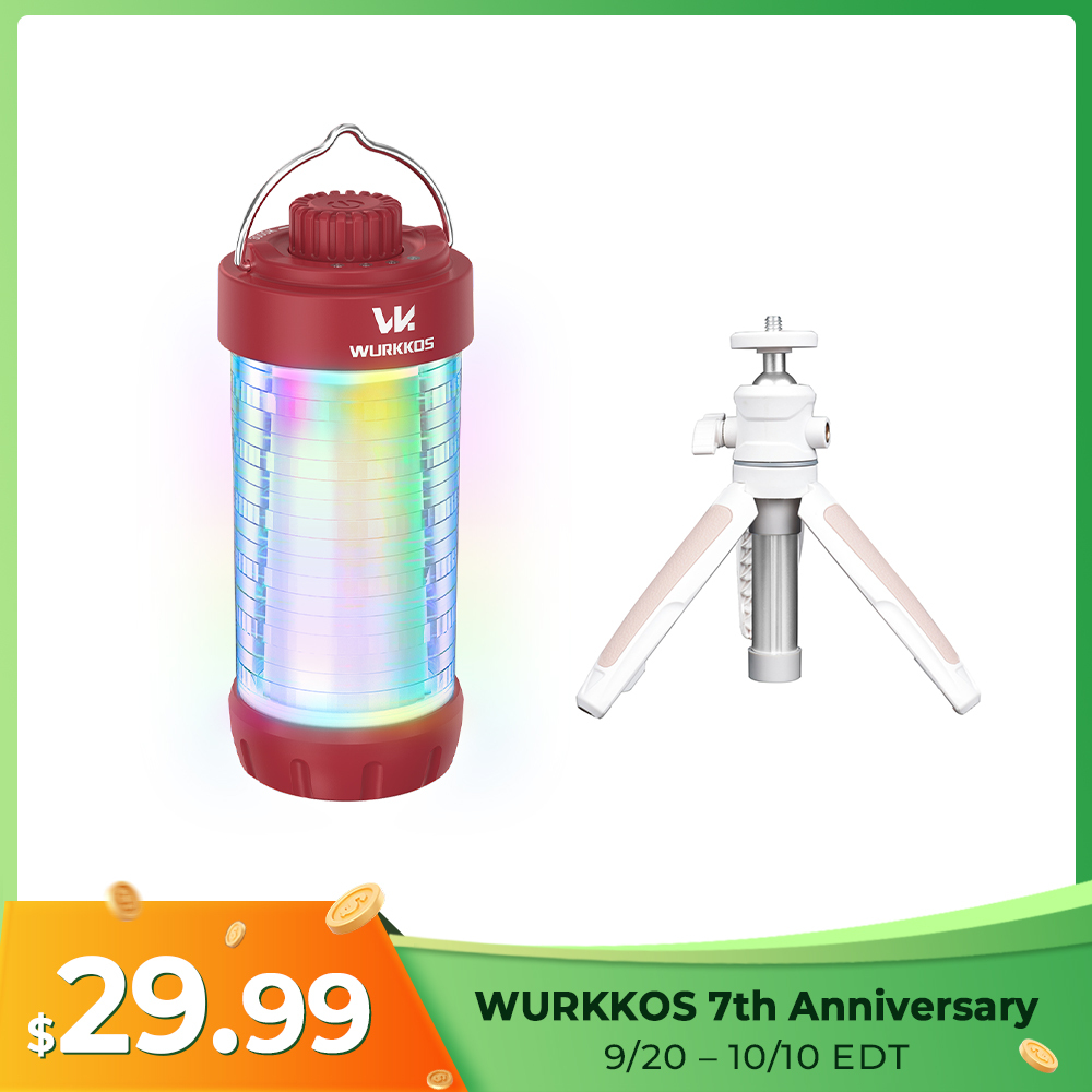 Wurkkos CL01 Camping Light with Adjustable Color Temperature/Power Bank/RGB Police Modes/Magnet Tail/21700 Battery Replaceable
