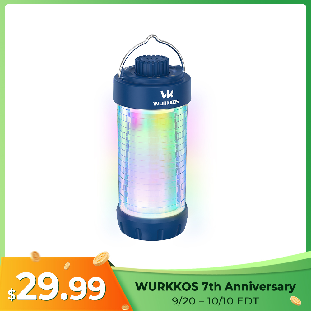Wurkkos CL01 Camping Light with Adjustable Color Temperature/Power Bank/RGB Police Modes/Magnet Tail/21700 Battery Replaceable
