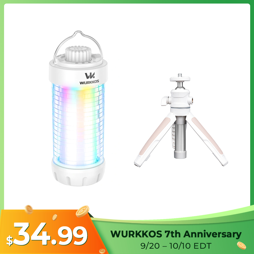 Wurkkos CL01 Camping Light with Adjustable Color Temperature/Power Bank/RGB Police Modes/Magnet Tail/21700 Battery Replaceable