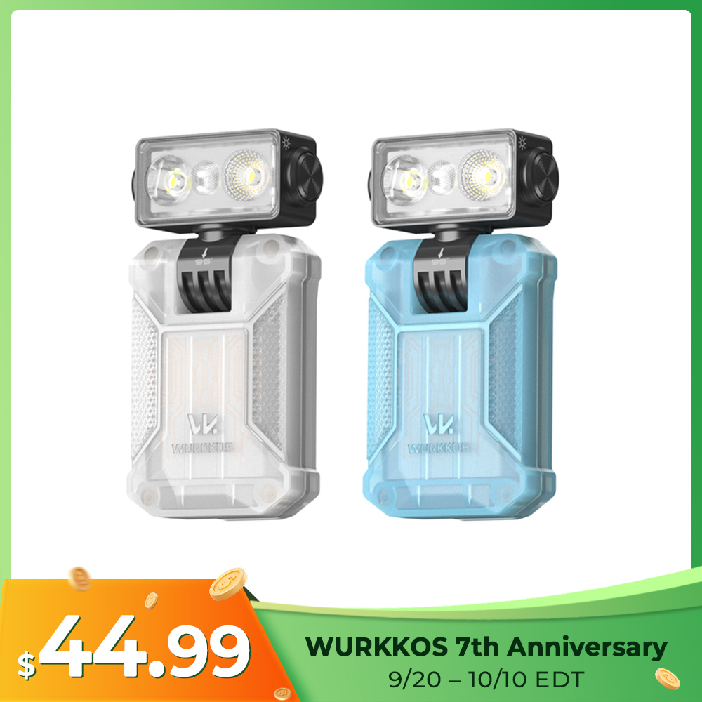 【New Release】WURKKOS HD04 Clip-On EDC Flashlight – 750LM, Multi-Angle 180° Rotating Head, Spotlight/Floodlight/RGB for Outdoor, Work & Emergency