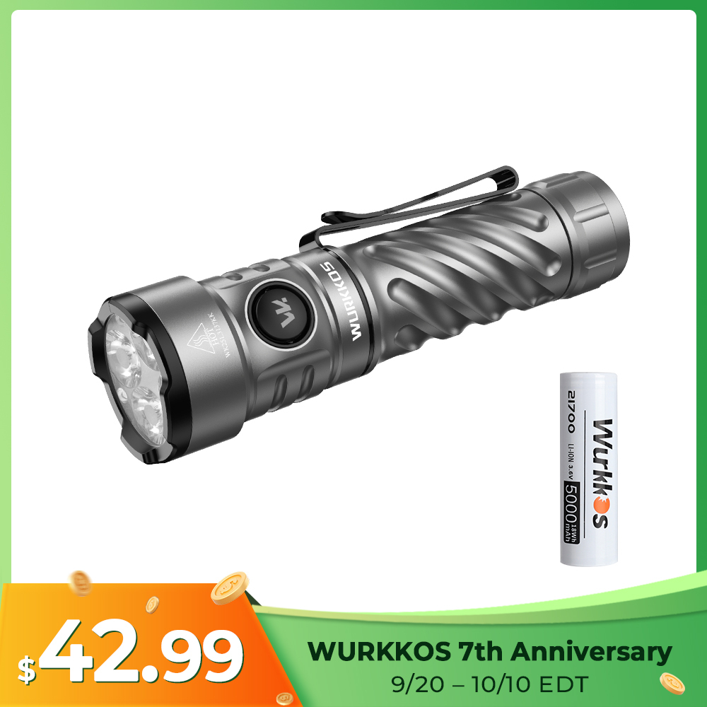 【New Release】Wurkkos TS26 Anduril EDC Flashlight, 3470 Lumens 197M, Boost driver, Reverse Charging＆IPX8, Magnetic tailcap