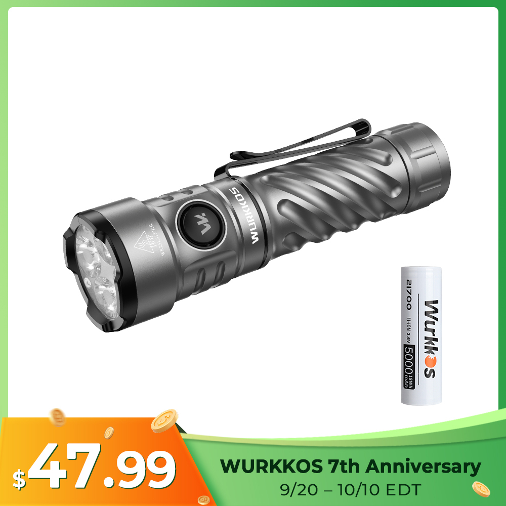 【New Release】Wurkkos TS26 Anduril EDC Flashlight, 3470 Lumens 197M, Boost driver, Reverse Charging＆IPX8, Magnetic tailcap