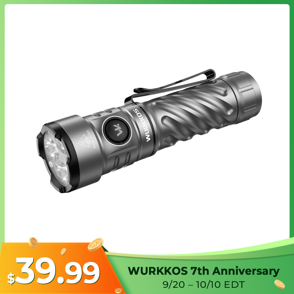 【New Release】Wurkkos TS26 Anduril EDC Flashlight, 3470 Lumens 197M, Boost driver, Reverse Charging＆IPX8, Magnetic tailcap