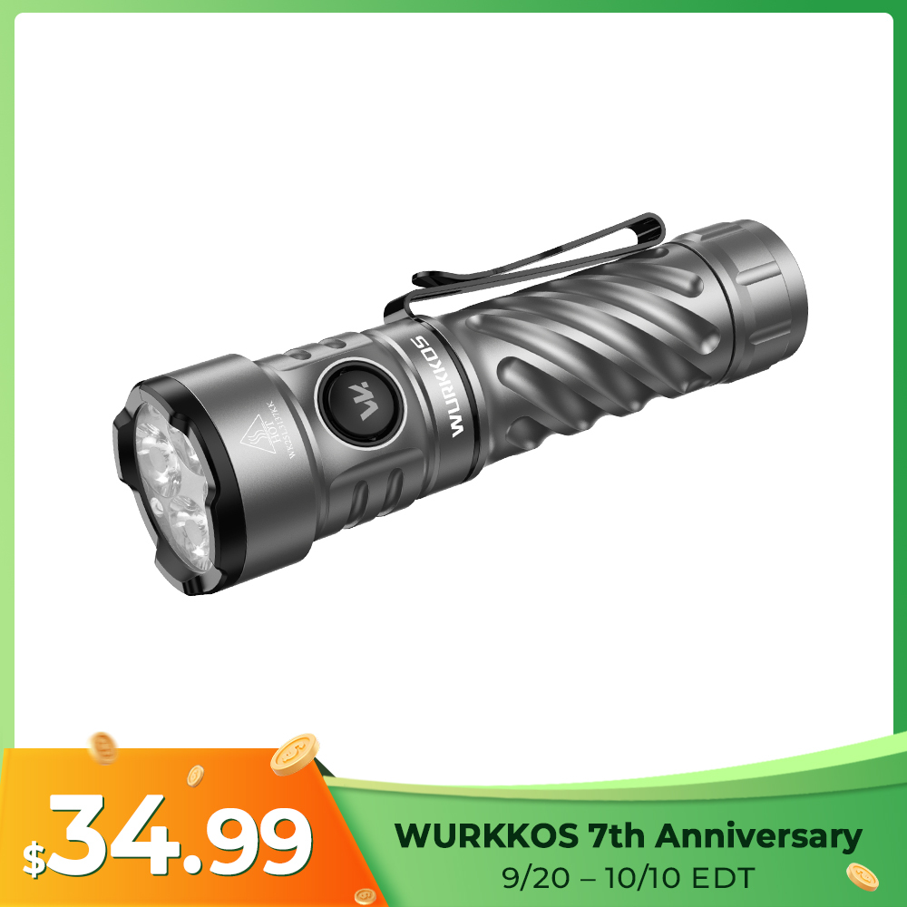 【New Release】Wurkkos TS26 Anduril EDC Flashlight, 3470 Lumens 197M, Boost driver, Reverse Charging＆IPX8, Magnetic tailcap