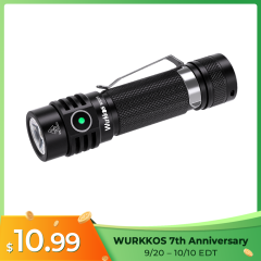 Wurkkos WK03 1800lm SST40 USB C Rechargeable 18650 EDC Flashlight Simple UI with Power Indicator/ATR