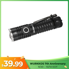 Wurkkos TS22 XHP70.3 LED Flashlight, 4500 Lumen and High CRI, Magnetic Tail, Reverse Charging, USB-C Rechargeable