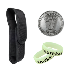 【Free Gifts】Flashlight Holster + Fluorescent Rings + WURKKOS 7th Anniversary Commemorative Coin