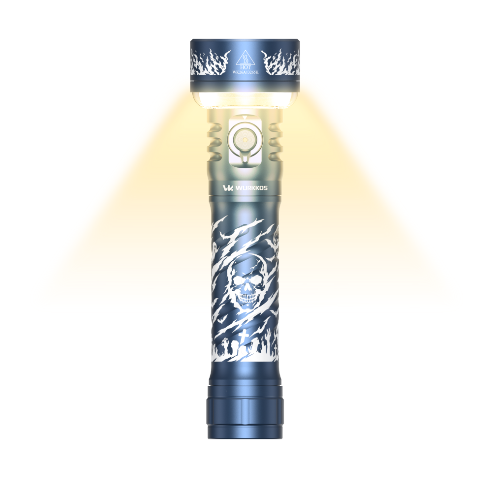Wurkkos TS27 | 3200LM Multi-Mode Flashlight with Lantern & RGB, 845m Throw, 3000–6000K CCT, 300-Hour Runtime, Power Bank