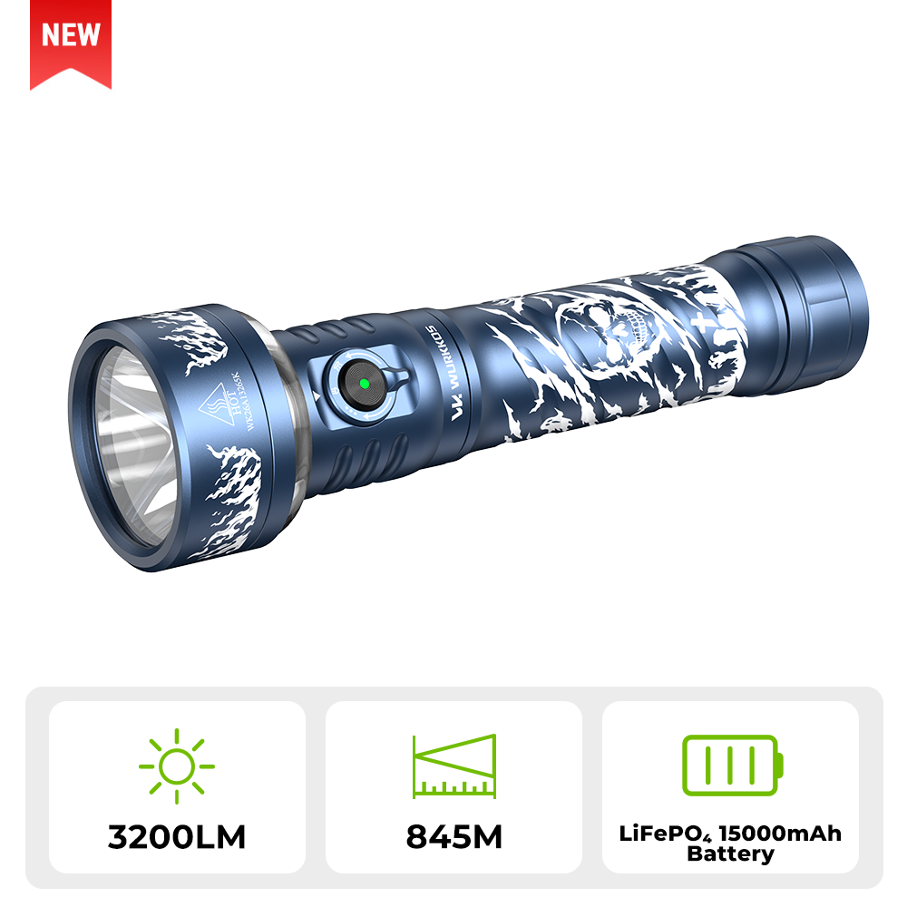Wurkkos TS27 | 3200LM Multi-Mode Flashlight with Lantern & RGB, 845m Throw, 3000–6000K CCT, 300-Hour Runtime, Power Bank