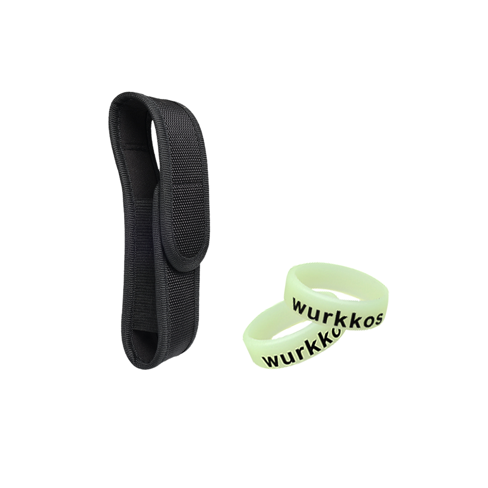 【Free Gifts】Flashlight Holster + Fluorescent Rings + WURKKOS 7th Anniversary Commemorative Coin