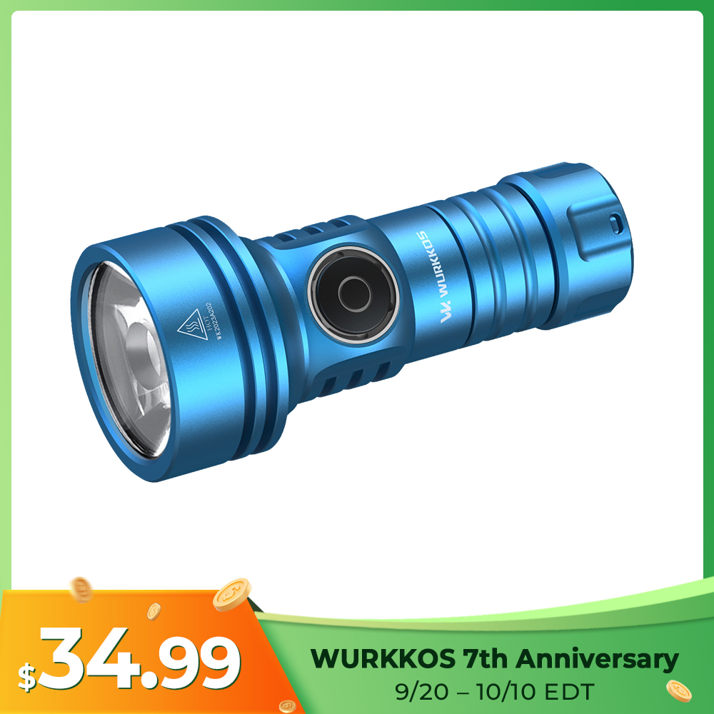 【New Release】WURKKOS TS11 V2 Powerful Pocket Thrower Light, 1600LM 500M, Anduril 2 UI ＆ Constant-Current Buck Driver